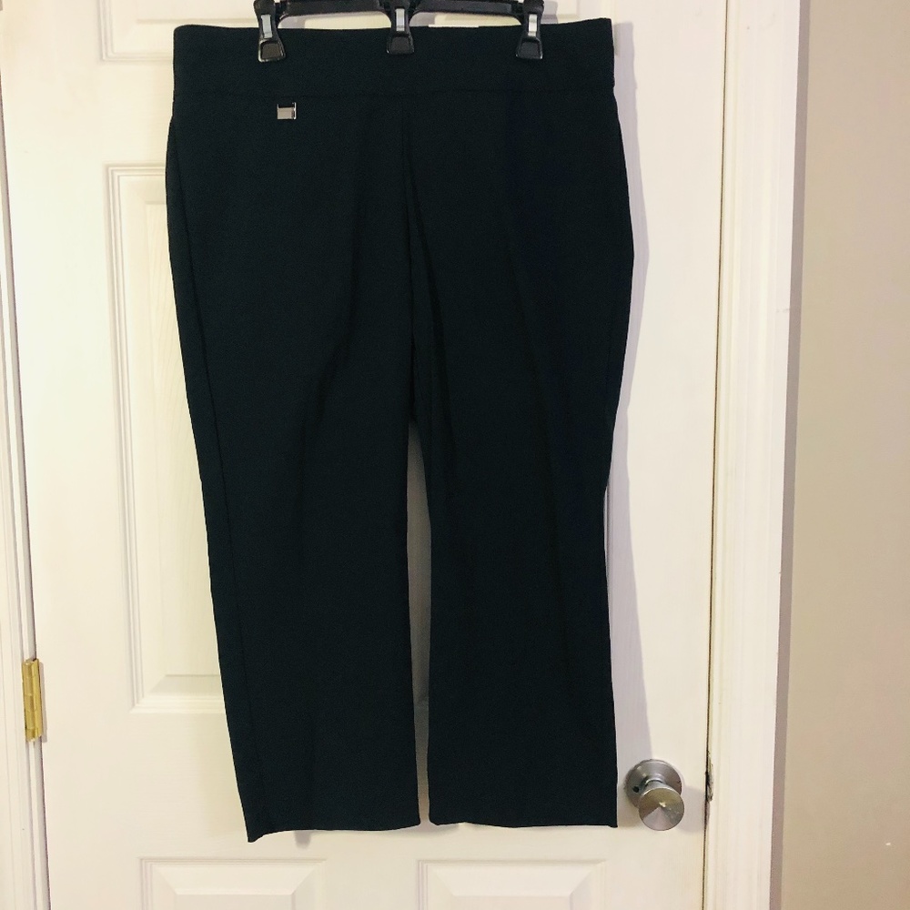 Alfani Plus Black Elastic Waist Dress Pants NWT